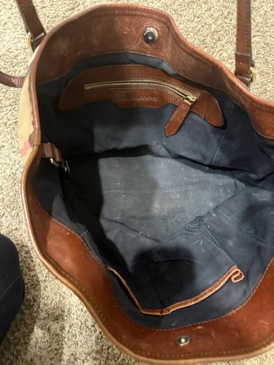 Burberry Check Shoulder Bag - Tan, Brown & Black - Picture 7 of 10